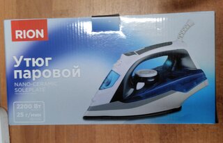 Утюг Rion, SZ-8088, 2200 Вт, керамика, вертикальное отпаривание, противокапельная система, 1.75 м, синий - фото 1 от пользователя