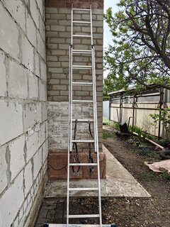 Лестница 2 секции, 9 ступеней, алюминий, 4.2 м, 150 кг, Alumet, H2 5209 - фото 1 от пользователя