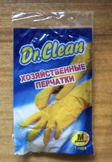 Перчатки хозяйственные резина, M, Dr.Clean - фото 5 от пользователя