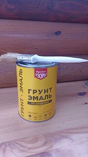 Грунт-эмаль Русские узоры, 3 в 1, по ржавчине, быстросохнущая, алкидная, черная, 0.9 кг - фото 7 от пользователя