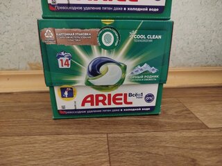Капсулы для стирки Ariel, Capsules Горный родник, 14 шт, 19.5 г - фото 6 от пользователя