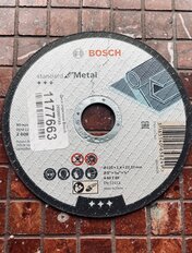 Круг отрезной по металлу, Bosch, Standart, диаметр 125х1.6 мм, посадочный диаметр 22 мм - фото 3 от пользователя