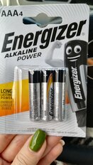 Батарейка Energizer, ААА (LR03, R3), Power, алкалиновая, 1.5 В, блистер, 4 шт, E300132607 - фото 7 от пользователя