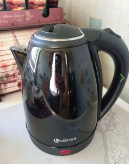 Чайник электрический Lofter, ZJ-A101-blk, черный, 1.8 л, 1500 Вт, скрытый нагревательный элемент, алюминий - фото 4 от пользователя
