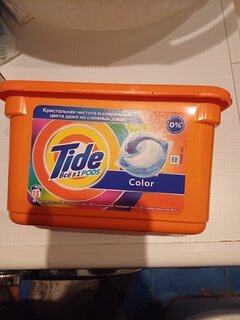 Капсулы для стирки Tide, Все в 1 Pods Color, 15 шт, капсула 22.8 г - фото 2 от пользователя