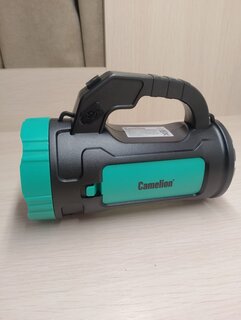 Фонарь ручной, встроенный аккумулятор, прожектор, Camelion, LED51527, зарядка от USB, пластик, 4 режима, 1LED+COB, Type C, 3 x LR6, 2В, 15130 - фото 3 от пользователя