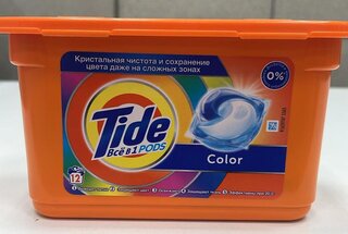 Капсулы для стирки Tide, Все в 1 Pods Color, для цветного белья, 12 шт, капсула 22.8 г - фото 6 от пользователя