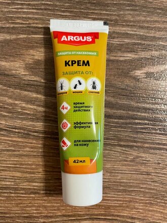 Репеллент от комаров, крем, для всей семьи, Argus, 42 мл, AR-011 - фото 1 от пользователя