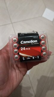 Батарейка Camelion, ААА (LR03, 24A), Alkaline Plus, щелочная, 1.5 В, коробка, 24 шт, 7615 - фото 6 от пользователя