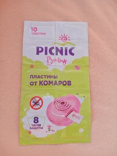 Репеллент от комаров, пластина, для детей, Picnic, Baby, 10 шт - фото 6 от пользователя