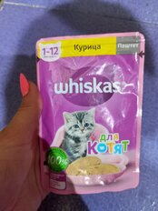 Корм для животных Whiskas, 75 г, для котят, 1-12 месяцев, паштет, курица, пауч, G8472 - фото 6 от пользователя