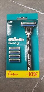 Станок для бритья Gillette, Mach3, для мужчин, 5 сменных кассет - фото 2 от пользователя