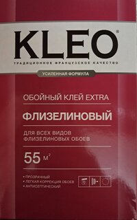 Клей для флизелиновых обоев, Kleo, Extra, 55 кв.м., 380 г, 030 EXTRA 55 - фото 3 от пользователя