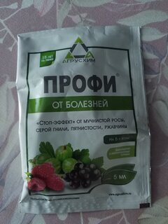 Фунгицид Профи, от болезней на ягодных кустарниках и землянике, 5 мл, Агрусхим - фото 3 от пользователя