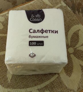 Салфетки бумажные Softi Clean, 100 шт, 1 слой, белые - фото 6 от пользователя