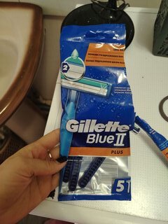 Станок для бритья Gillette, Blue2 Plus, для мужчин, 2 лезвия, 5 шт, одноразовые - фото 1 от пользователя