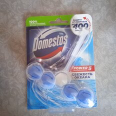 Подвеска для унитаза Domestos, Сила 5 Океан, 55 г, Туалетный блок - фото 7 от пользователя