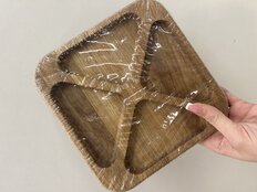 Менажница дерево, 20x20x2 см, 4 секции, 2К-034wd - фото 1 от пользователя