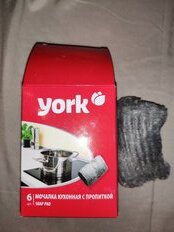 Губка для посуды металл, 6 шт, с пропиткой, York, 005010 - фото 4 от пользователя