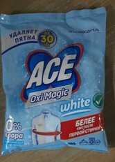 Отбеливатель Ace, Oxi Magic White, 200 г, порошок, для белого белья, кислородный, 80226266 - фото 9 от пользователя