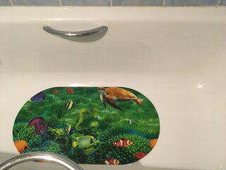 Коврик для ванной, антискользящий, 0.38х0.69 м, ПВХ, Вилина, Bubbles, 7122-FV1B, коралловый риф - фото 6 от пользователя