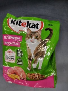 Корм для животных Kitekat, 350 г, для взрослых кошек, сухой, аппетитная телятинка, пакет, 10132145 - фото 4 от пользователя