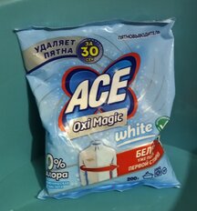 Отбеливатель Ace, Oxi Magic White, 200 г, порошок, для белого белья, кислородный, 80226266 - фото 7 от пользователя