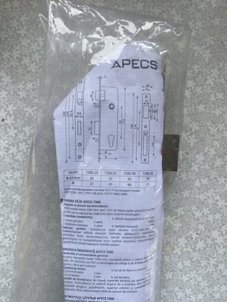 Замок врезной Apecs, 7300-30-NIS, 25708, без ручки, цилиндровый, матовый никель - фото 2 от пользователя