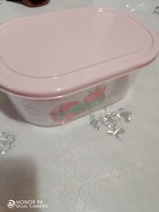 Контейнер пищевой пластик, 0.65 л, 16.6х10.3х6.5 см, розовый, овальный, Альтернатива, М5611 - фото 3 от пользователя