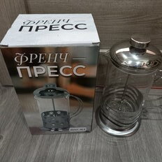 Френч-пресс 0.6 л, стекло, нержавеющая сталь, Волна - фото 5 от пользователя