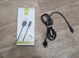 Кабель USB, Red Line, lightning, 1 м, 8 - pin, для Apple, черный, УТ000008646 - фото 5 от пользователя