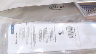 Нож кухонный Daniks, Ocean, шеф-нож, нержавеющая сталь, 20 см, рукоятка нержавеющая сталь, YW-A429B-CH - фото 5 от пользователя
