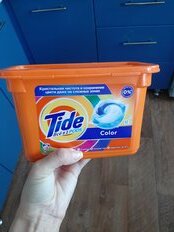 Капсулы для стирки Tide, Все в 1 Pods Color, 18 шт, капсула 24.8 г - фото 3 от пользователя