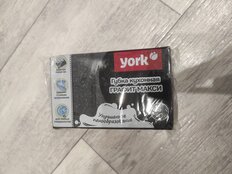 Губка для посуды 5 шт, поролон, абразивная фибра, 9х6х2.7 см, York, 030250, черная - фото 2 от пользователя