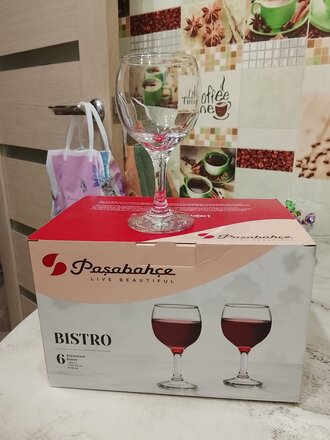 Бокал для вина, 220 мл, стекло, 6 шт, Pasabahce, Bistro, 44412B - фото 2 от пользователя