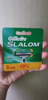 Сменные кассеты для бритв Gillette, Slalom Plus, для мужчин, 5 шт - фото 5 от пользователя