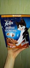 Корм для животных Феликс, Двойная вкусятина, 600 г, для взрослых кошек, сухой, курица, пакет, 12498661 - фото 5 от пользователя