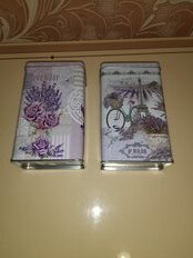 Банка для сыпучих продуктов, металл, 6.5х10х16 см, с крышкой, рисунок в ассортименте, Французская, Y3-1195/322035 - фото 8 от пользователя