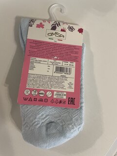 Носки детские для девочки, хлопок, Omsa, Calzino, светло-голубые, р. 31-34, 22A01 - фото 7 от пользователя