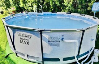 Бассейн каркасный Bestway, 427х84 см, Steel Pro Max, 56595BW, фильтр-насос, 10220 л - фото 1 от пользователя