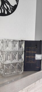 Ваза стекло, настольная, Куб, Y4-6647, 8х12х19 - фото 5 от пользователя