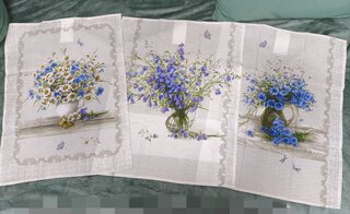Набор полотенец кухонных 3 шт, 45х60 см, рогожка, 100% хлопок, 165 г/м2, АртДизайн, Полевые цветы, Россия - фото 8 от пользователя