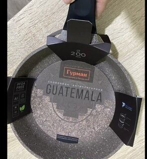 Сковорода алюминий, 20 см, антипригарное покрытие, Гурман, Guatemala, коричневая, ГМ2001 ГВ - фото 3 от пользователя