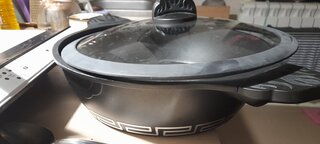 Кастрюля алюминий, антипригарное покрытие, 4.1 л, с крышкой, крышка стекло, Daniks, Meander, KI-SC2828, индукция - фото 1 от пользователя