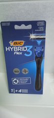 Станок для бритья Bic, Flex3 Hybrid, для мужчин, 3 лезвия, 4 сменные кассеты, 8930161 - фото 1 от пользователя