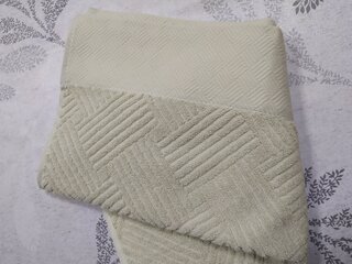 Полотенце банное 50х90 см, 100% хлопок, 500 г/м2, Аура, фисташковое, Узбекистан - фото 2 от пользователя