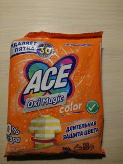 Отбеливатель Ace, Oxi Magic Color, 200 г, порошок, для цветного белья, кислородный, 80226074 - фото 1 от пользователя