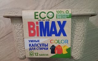 Капсулы для стирки BiMAX, ECO Color, 12 шт - фото 1 от пользователя