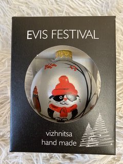 Елочное украшение Evis, Шарик, 8 см, с росписью, с подвесом, 16 05 024 08 - фото 2 от пользователя