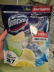 Подвеска для унитаза Domestos, Свежесть лайма и Свежесть океана, 5 шт, 55 г, Power 5 - фото 6 от пользователя